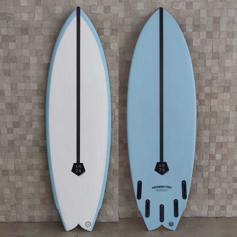High performance epoxy fish surfboard