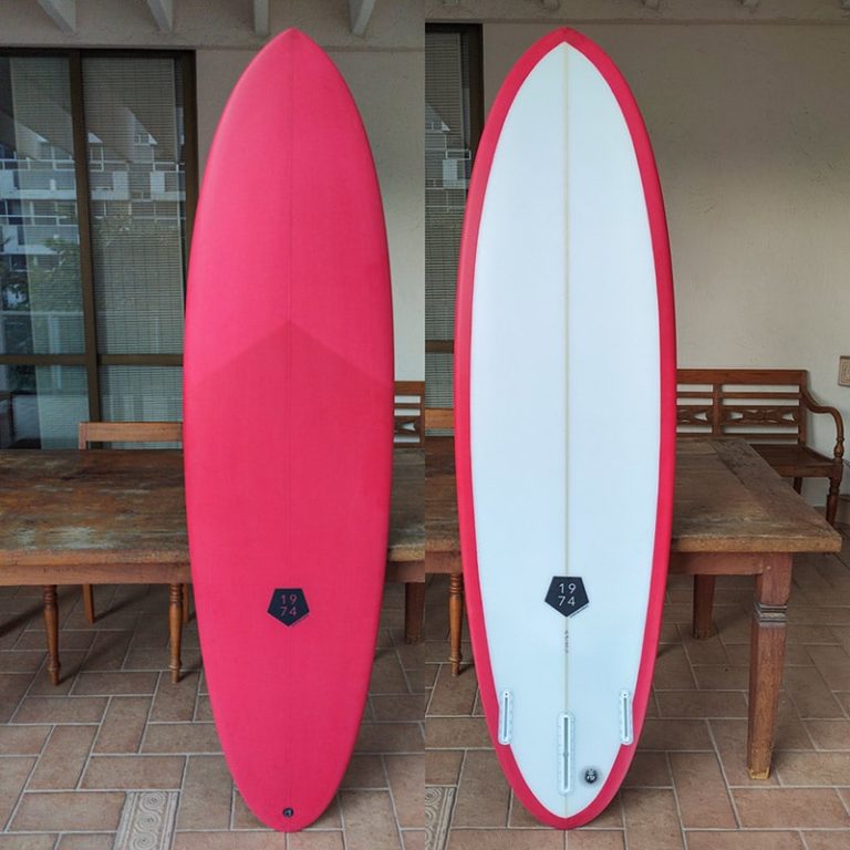 Twin Fin Mid Length Surfboard – 1974 Surfboards